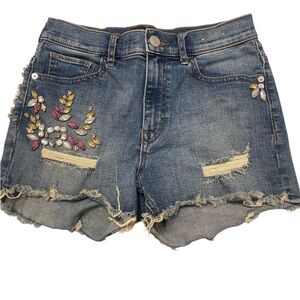 Express shortie high rise shorts.